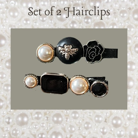 4/$20 Hair Faux Pearl Barrettes - Picture 1 of 4